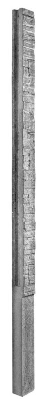 Betonový sloupek, dekor štípaný kámen - koncový levý sloupek - Nadzemní výška sloupku: 175 cm
