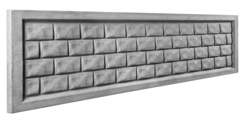 Betonový plot imitující kamennou dlažbu, deska 200*50*4 cm - barva: Okrová