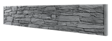 Betonový plot PREMIUM, dekor lámaný kámen, deska 207*40*4,5 cm
