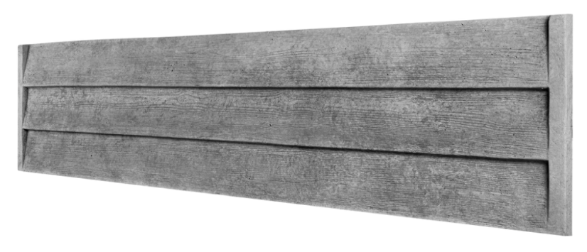 Dekor 12: Betonový plot se vzhledem vystouplých dřevěných desek, deska 200*50*4 cm - barva: Antracit