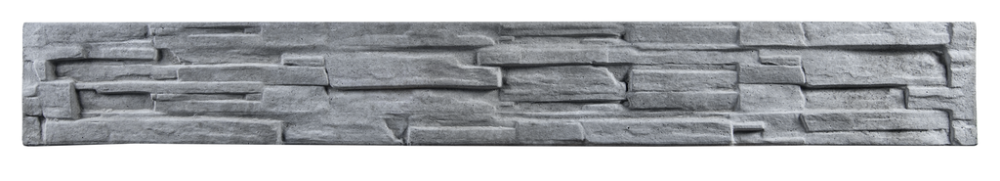 Betonový plot s imitací štípaného kamene, nízká varianta desky